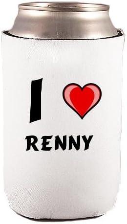 Custom Beverage Can / Bottle Cover (Coolie) with I Love Renny (first name/surname/nickname)