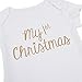 TiaoBug Baby Girls My First Christmas Romper with Tutu Skirt Headband Outfits