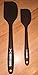 Silicone Spatula 2-piece Set,Heat-Resistant Spatulas,Non-stick Rubber Spatulas with Stainless Steel Core (Black with Darth Baker Logo)