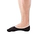 Best BASIC Casual No Show Socks for Men - Guaranteed Non-Slip - Black Large 3 pairs