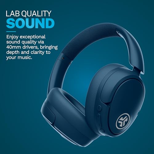 JLab JBuds Lux ANC, Over Ear Headphones, Active Noise Cancelling, Bluetooth, Limited Edition Navy