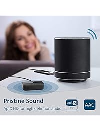 Boltune aptX Low Latency Bluetooth V5.0 Transmitter Receiver, Support Optical Digital Toslink, 20H Playtime, aptX-HD, for 3.5mm Aux, RCA, Wireless Audio Adapter for TV, Home Stereo