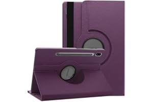 Tillytech Rotating Case for Samsung Galaxy Tab S7 Plus/ S8 Plus/ S7 FE 12.4 Inch, 360° Degree Adjustable Stand Flip Case,PU L