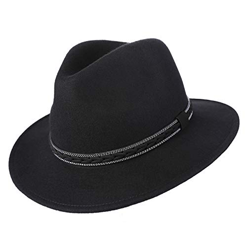Janetshats sombrero fedora de fieltro 