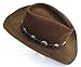 Dangerous Threads Western Hatband Hat Band Black Leather with 10 Antiqued Conchos New