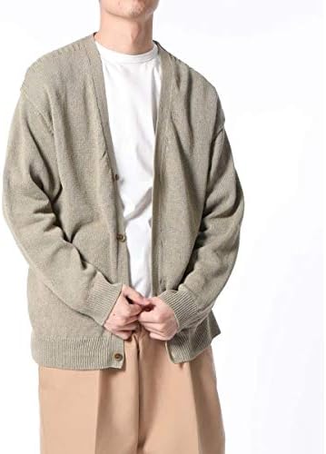 Amazon アダム エ ロペ メンズ Adam Et Rope 山形ニット 和紙リネン天竺カーディガン ライトグリーン 33 L カーディガン 通販
