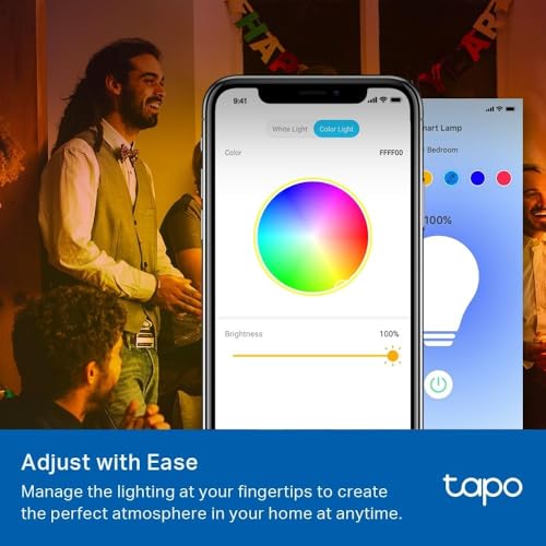 Tapo L530B (2-Pack) Smart Bulb, B22 Colour Changing Light Bulb, Alexa Light Bulbs, LED Light Bulb,8.7W (60W), Dimmable, Schedule & Timer, Energy Saving, App Remote Control, Google Voice Control