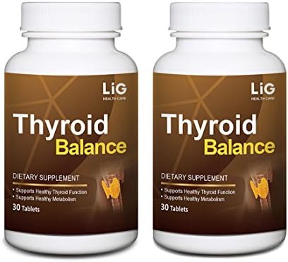 LIG Thyroid Balance-Natural Herbs with Thyroid Cysts and Hashimoto's Thyroiditis Relief Supplement(Tablet 1300mg)-Anti-Inflammation and Balance Hormone Level (Pack of 2)