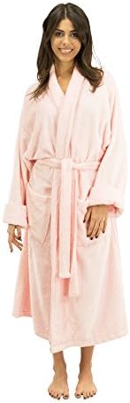 Comfy Robes Women's Personalized Bamboo Shawl Collar Robe, S/M Rose Pink