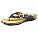 Vionic Isabeal Womens Toe-Post Orthotic Sandal Black Patent Snake - 7
