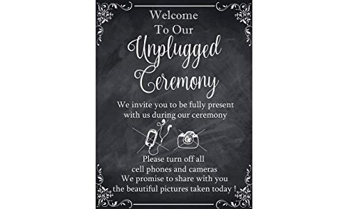 image for speedyorders Welcome to Our Unplugged Ceremony, Custom Wedding Sign, S