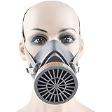 Joyutoy 3600 Series Half Facepiece Reusable Respirator Industrial Gas Chemical Anti-Dust Paint and Pesticide Respirator Mask with Adjustable Straps (Gray)
