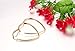 Women's Stainless Steel Gold Plated Heart Shape Hinged Large Hoop Earring,Anti-allergy