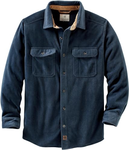 Photo 1 of Legendary Whitetails Men's Standard Navigator Fleece Button Up Shirt, Navy, Medium