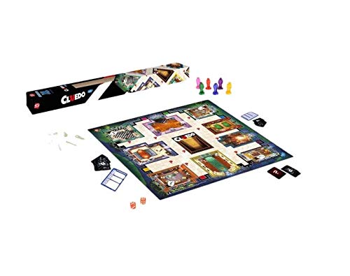 Hasbro Cluedo Junior Spiel - Flexible und ultraleichte XL Spielmatte Deutsche Version Ein Verbrechen geschah in der Villa - Familien- und Kinderspielbrett SpielJ- Waschbar und nassfest | 61 x 61 cm. – Bild 3