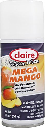 Clair CL223 Micro-Metered Air Freshener, Mega Mango, 1.8 oz. Can (Pack of 12)