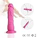 Dildo , Louviva 7.2 Inch Silicone Dildo with Suction Cup G Spot Vagina Stimulation Anal Play Realistic Flexible Waterproof Sex Adult Toys for Women Pink