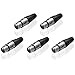 SIENOC 5 pcs Female 3 Pin XLR Solder Type Microphone Line Plug Connector Mic Audio Socket