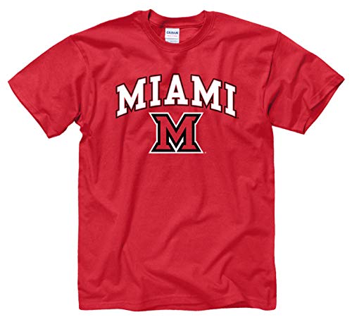 Campus Colors Miami Redhawks Arch & Logo Gameday T-Shirt - Red, Medium