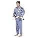 Elite Sports IBJJF Ultra Light BJJ Brazilian Jiu Jitsu Gi for Kids with Preshrunk Fabric and Free Belt, C1, Gray