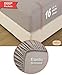 Mellanni 100% Cotton Bed Sheet Set - 300 Thread Count Percale - Deep Pocket - Quality Luxury Bedding - 4 Piece (King, Light Gray)