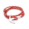 VIRGINSTONE-Silver-Anchor-Bracelets-on-Colorful-Nylon-Ropes VIRGINSTONE-Silver-Anchor-Bracelets-on-Colorful-Nylon-Ropes