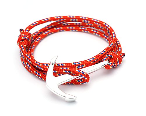 VIRGINSTONE-Silver-Anchor-Bracelets-on-Colorful-Nylon-Ropes VIRGINSTONE-Silver-Anchor-Bracelets-on-Colorful-Nylon-Ropes