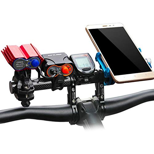 Algol - GUB 202 Carbon Fiber Bicycle Handlebar Extender 20cm Super Long Bike Light Holder Phone Lamp Mount Stand Cycling Accessor - Thumbnail 5