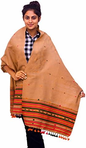 Traditional Indian Scarf (Kutchhi) for Women | Handmade Embroidery Work | White