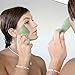 Anti-Aging Jade Roller for Face & Neck + Gua Sha Stone Gift Set – Himalayan Jade Facial Massage Roller Brightens & Evens Skin, Fights Wrinkles – 2 Jade Rollers in 1 for Firmer,Younger Looking Skin