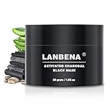LANBENA Black Mask Blackhead Remover Mask Charcoal Mask Charcoal Peel off Mask Facial Pore Cleanser Purifying Face Mask Nose strips(1.05 Ounce) (Rose)
