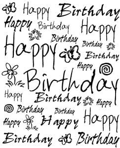 Art Stamp Jazzy Birthday Background Occasion Stamp