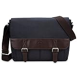 13 Inch MacBook Air / Pro Laptop CaseCrown Haverford Messenger Bag (Denim Navy Blue / Brown)