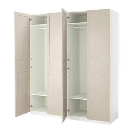 Ikea Armadio Cerniere Standard Bianco Flisberget Beige Chiaro