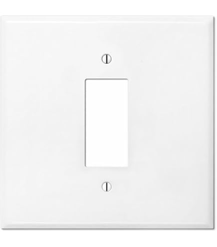 Oversized Metal Light Switch Plate 5.5” Jumbo 2 Gang | White