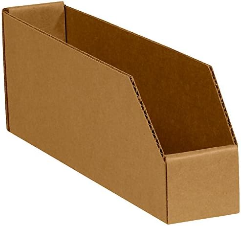 Ship Now SupplySNBINMT212K Open Top Bin Boxes, 2" x 12" x 4 1/2", Width, 4.5" Height, 12" Length, Kraft (Pack of 50)