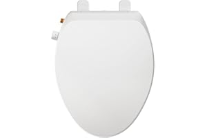 CLIRASS Elongated Bidet Toilet Seat – Non-Electric, Slow-Close Lid, Adjustable Water Pressure, Self-Cleaning Dual Nozzles for Frontal & Rear Wash – Hygienic Fresh Water Bidet Seat with Brass Inlet (Elongated)