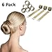 Magic Hair Bun Maker - 6 Pack - Extra Strength Donut Crown Shaper (Blonde)