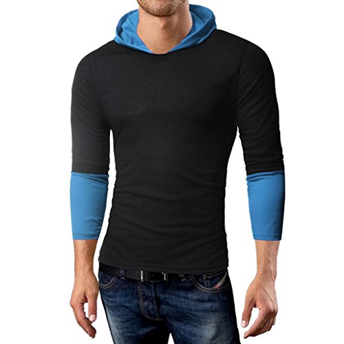 Usstore  T-Shirts for Men's Hoodie Long Sleeve Tee Blouse Top Casual Athletic Shirt