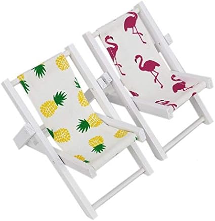 Pineapplei Kesyoo Mini Wooden Beach Chair Cell Phone Holder Longue Deck Chair Mini Furniture Accessories Dollhouse Accessories Furniture Toys Games Urbytus Com