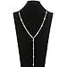 Lariatneck Y Lariat Necklace for Women Long Drop CZ Station Y shape Necklace Chain