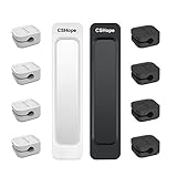 CSHope Magnetic Cable Holder Cable Clips Organizer Multipurpose Cord Management for All Wires(2 Pack, Black and White)
