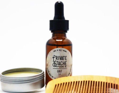 Beard Care Kit by Private Stache, Beard Balm, Beard Oil, and Comb