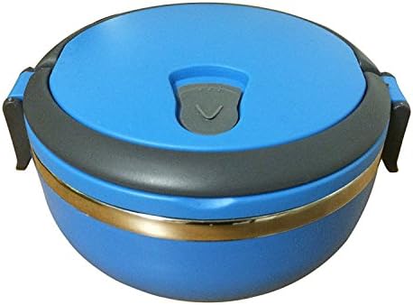 Stainless Steel Lunch Box Eco Friendly Sustainable Color To Go Food Container with Handles (Blue). Perfect for kids and adults.