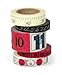 Paper Tape Set of 5 Rolls Vintage Numbers:
