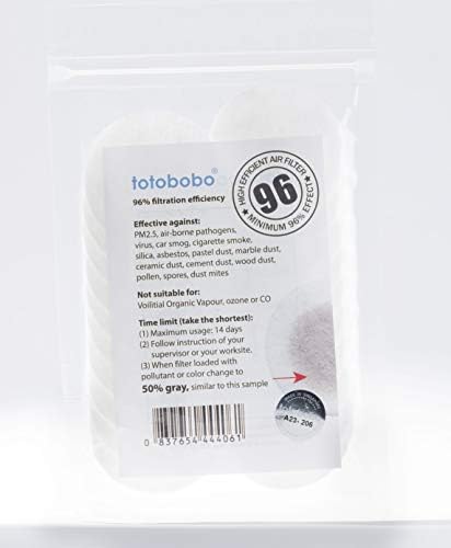 TOTOBOBO ANTI POLLUTION MASK 96% FILTER (10 PAIRS)