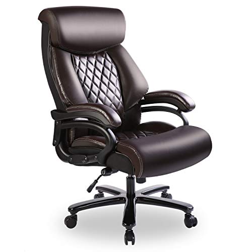 Bowthy Big and Tall Office Chair 400lbs Heavy Duty Ergonomic Computer Desk Chair with Arms High Back Adjustable Lumbar…