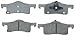 ACDelco Silver 14D935C Ceramic Rear Disc Brake Pad Set with Wear Sensor