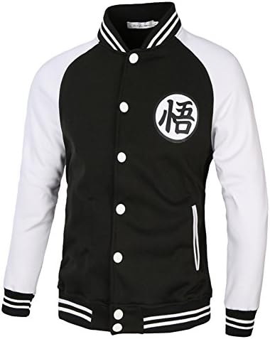 PIZZ ANNU Dragon Ball Z Son Goku Wu Word Baseball Uniform Jacket Sweater Sport Coat