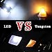 YINTATECH 10x BA9S T11 Interior White LED Light Bulbs, 53 57 182 257 1895 6253 64111 64113 1891 1445 LED Bulb for Glove Box/Ignition/License Plate Light, 5050 5-SMD